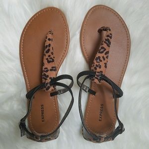 Express Animal Print Sandals